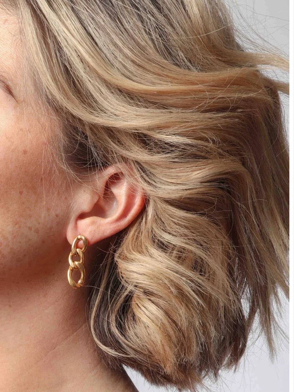 Marrin Costello Queens Drops Gold Chain-Link Drop Earrings